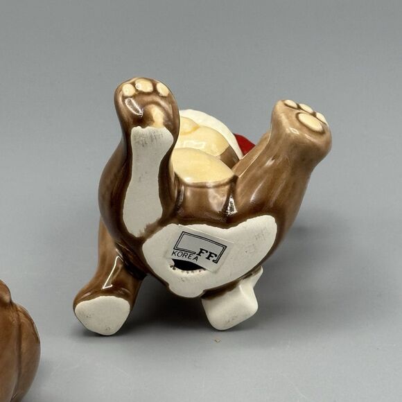 Vtg Fitz and Floyd Tumbling Christmas Bears Set of 3 Figurines Porcelain Korea - Picture 12 of 12